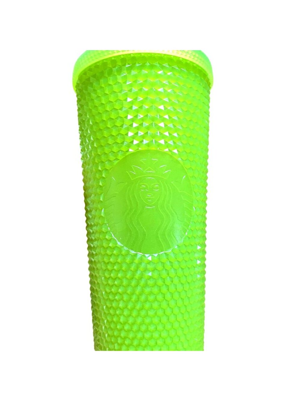 Starbucks 2022 Lemongrass Glow Neon Green Studded 24 Oz Cold Cup W Lid & Straw
